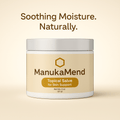 ManukaMend Organic Salve for Anal Relief jar with soothing moisture tagline, 2 oz topical salve for skin support.