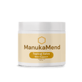ManukaMend Organic Salve for Anal Relief in a 2 oz container for external anal irritation and hemorrhoids.